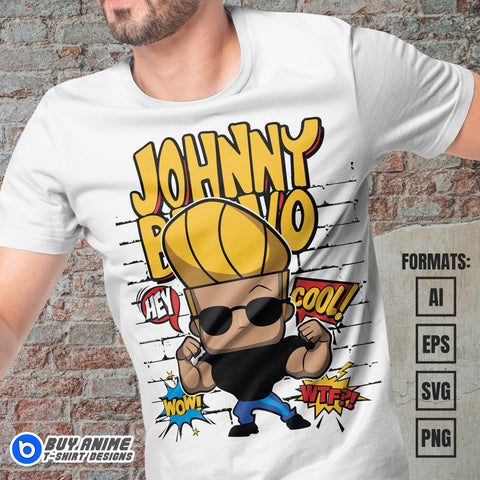 Premium Johnny Bravo Funko Vector T-shirt Design Template