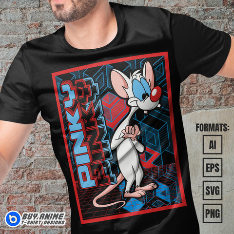 Premium Pinky And The Brain Vector T-shirt Design Template #4