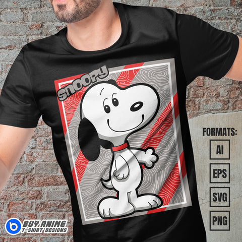 Premium Snoopy Vector T-shirt Design Template