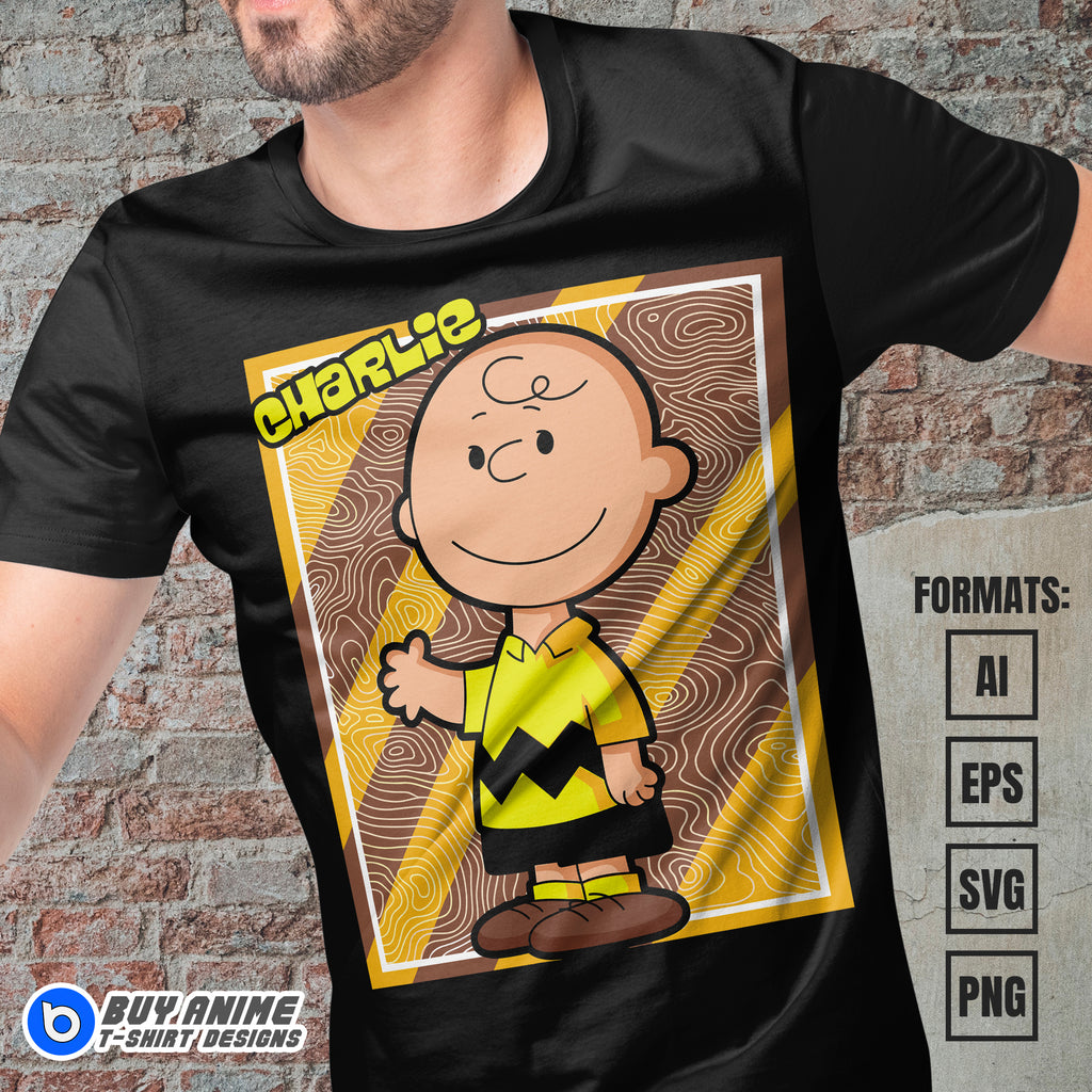 Premium Charlie Brown Vector T-shirt Design Template