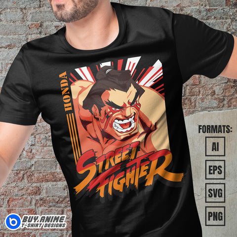 Premium Honda Street Fighter Vector T-shirt Design Template