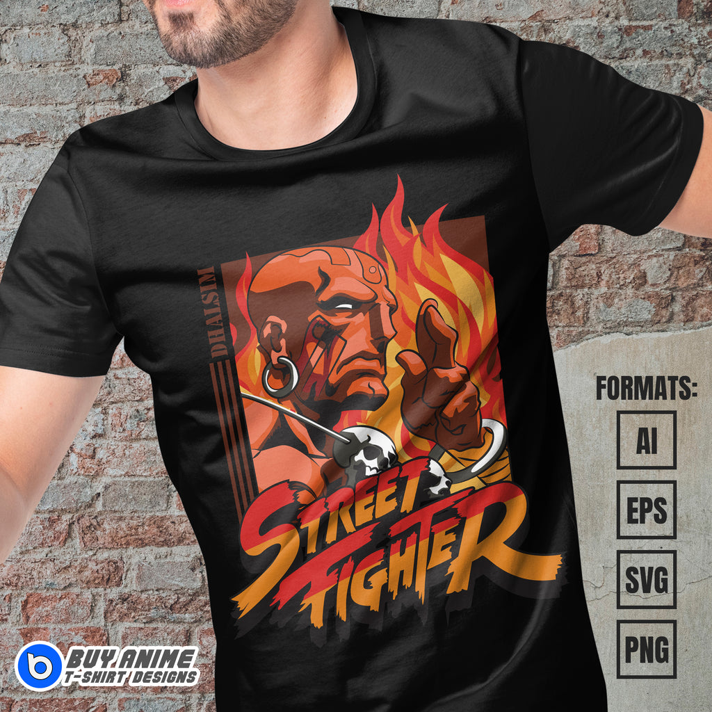Premium Dhalsim Street Fighter Vector T-shirt Design Template