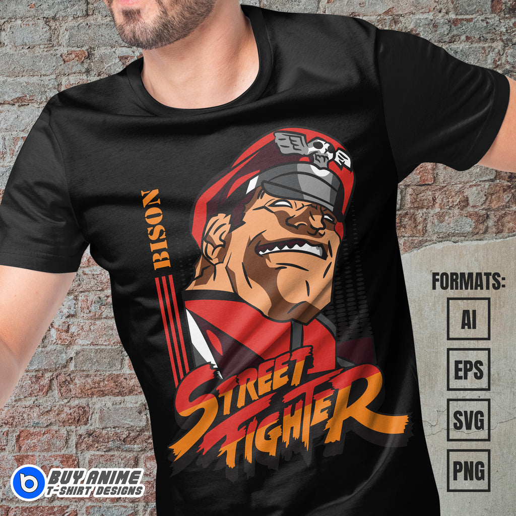 Premium Bison Street Fighter Vector T-shirt Design Template #2