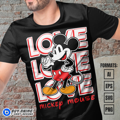 Premium Mickey Mouse Vector T-shirt Design Template