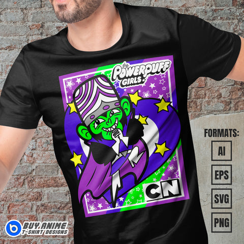 Premium Mojo Jojo Powerpuff Girls Vector T-shirt Design Template