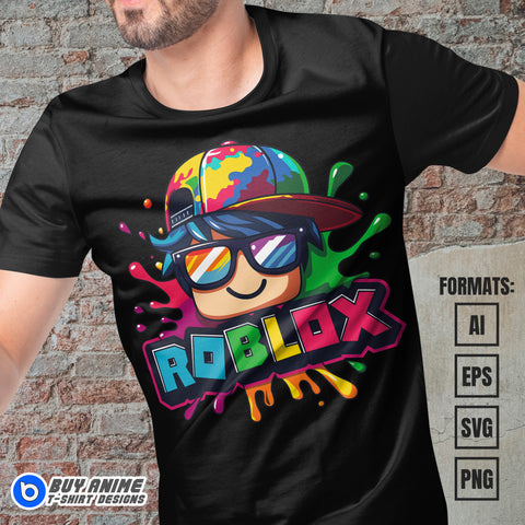 Premium Roblox Vector T-shirt Design Template #4
