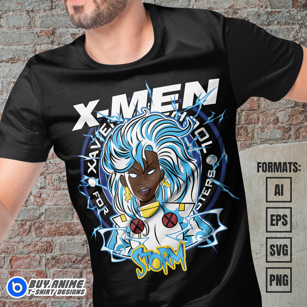 Premium Storm X-Men Vector T-shirt Design Template #3