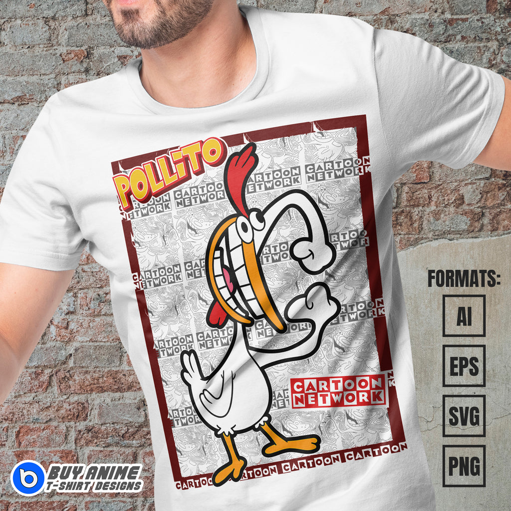 Premium Cow And Chicken Vector T-shirt Design Template #2