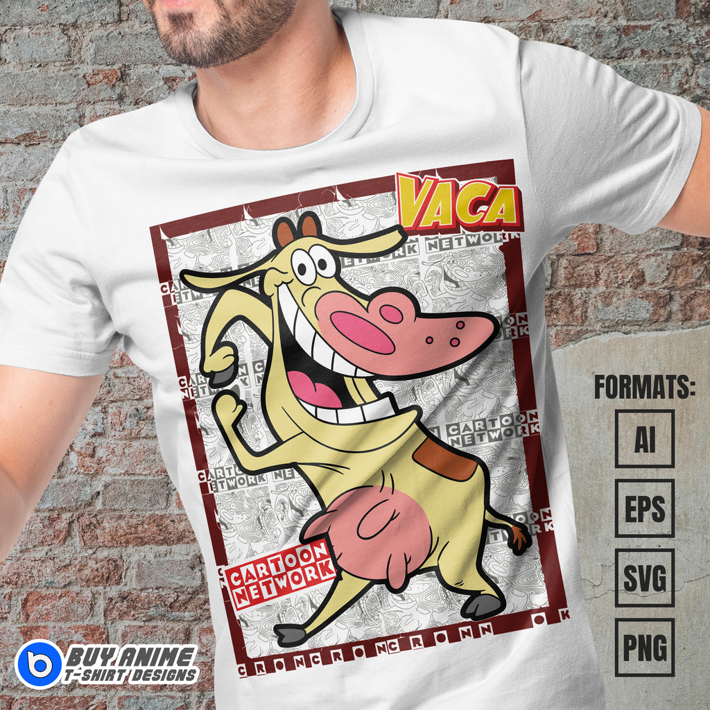 Premium Cow And Chicken Vector T-shirt Design Template #3