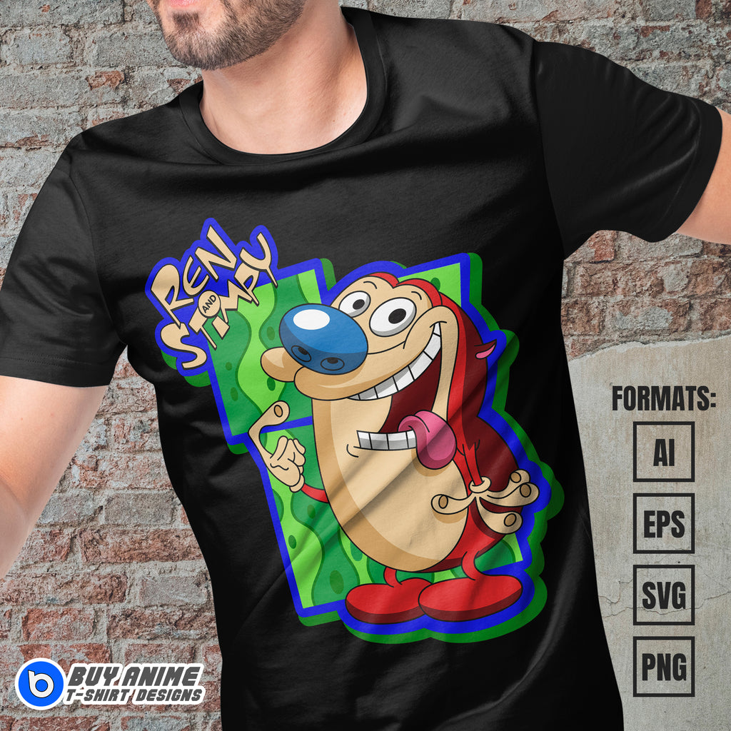 Premium The Ren And Stimpy Show Vector T-shirt Design Template