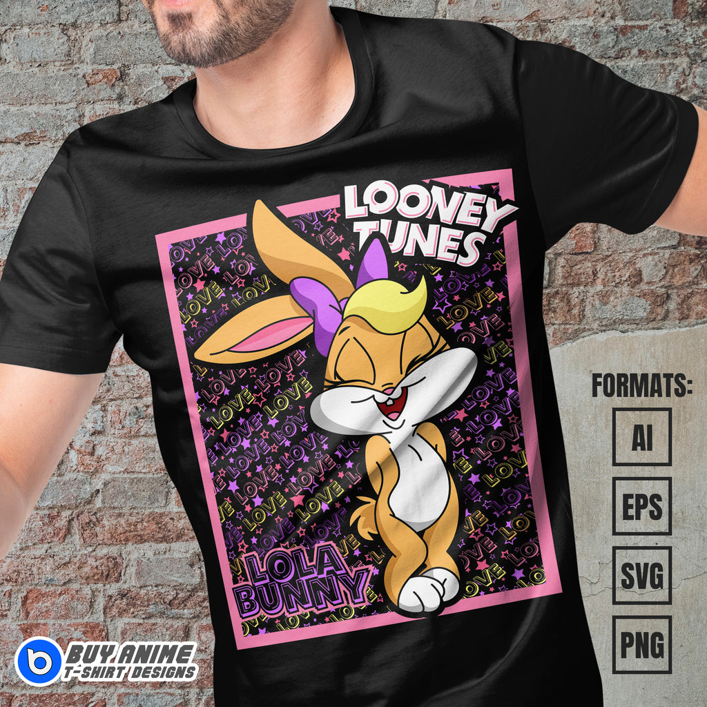 Premium Baby Lola Bunny Vector T-shirt Design Template