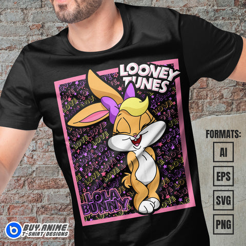 Premium Baby Lola Bunny Vector T-shirt Design Template