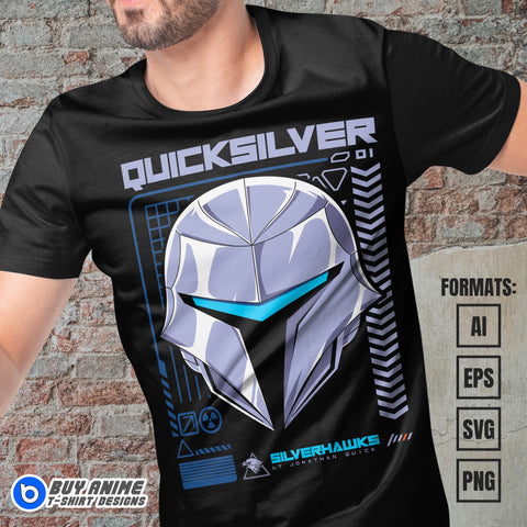 Premium Quicksilver Silverhawks Vector T-shirt Design Template