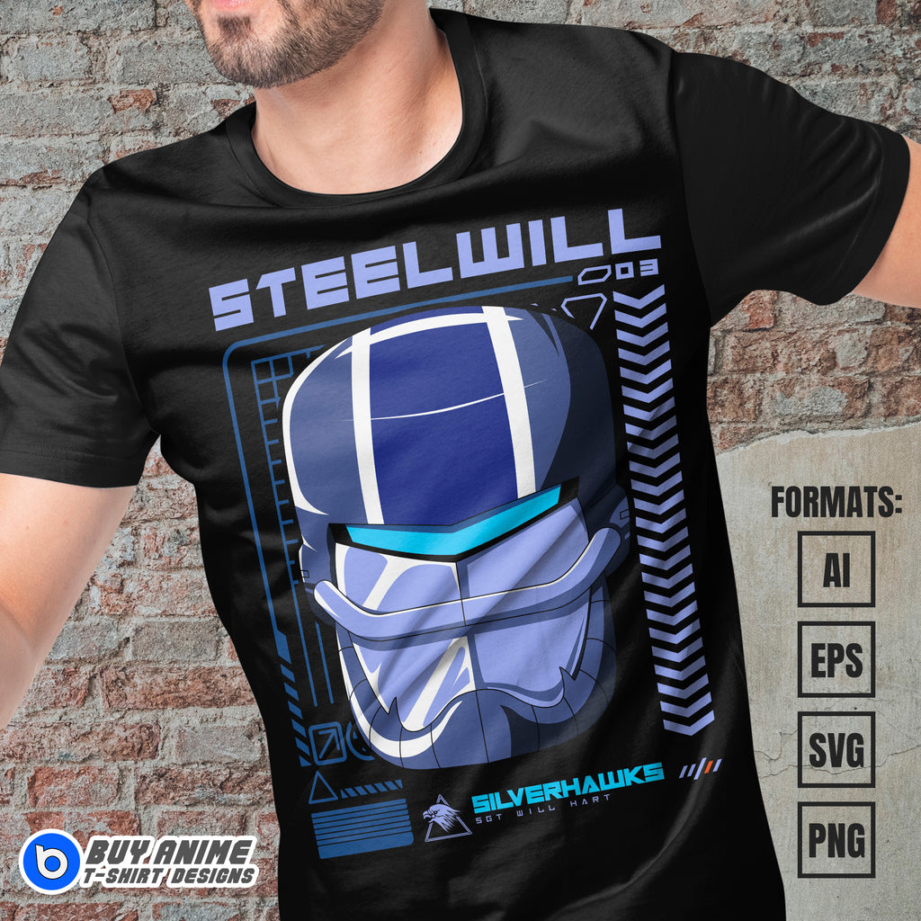Premium Steelwill Silverhawks Vector T-shirt Design Template