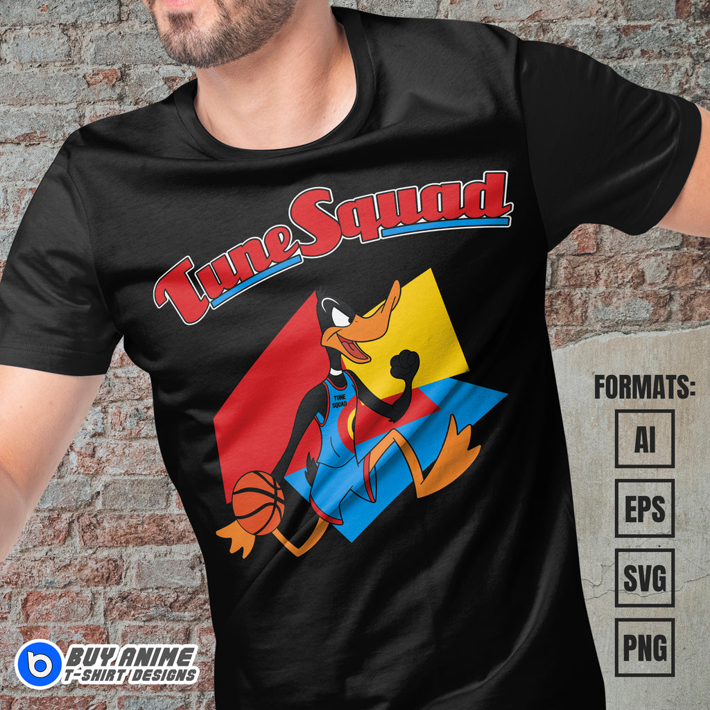 Premium Daffy Duck Tune Squad Vector T-shirt Design Template