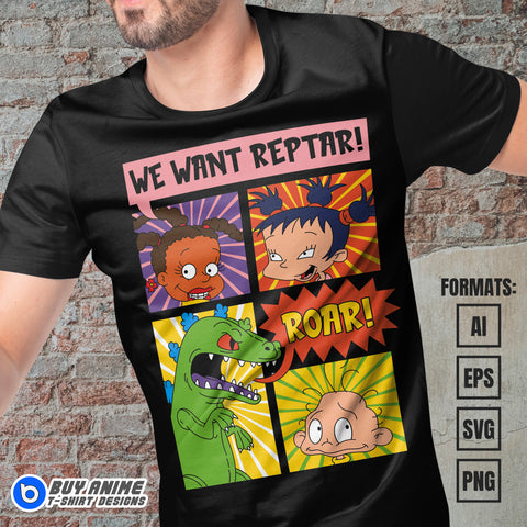 Premium Rugrats Vector T-shirt Design Template