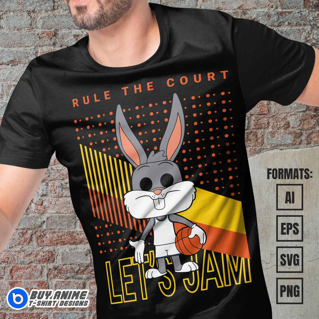 Premium Bugs Bunny Space Jam Funko Vector T-shirt Design Template