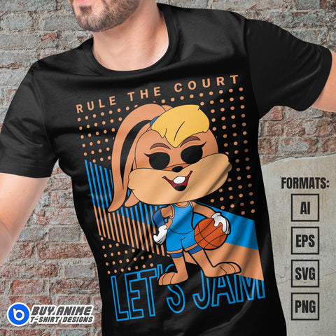 Premium Lola Bunny Space Jam Funko Vector T-shirt Design Template
