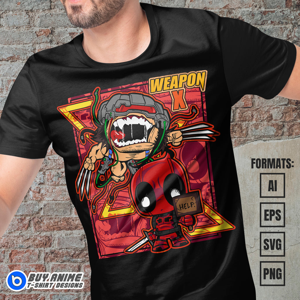Premium Weapon X Vector T-shirt Design Template