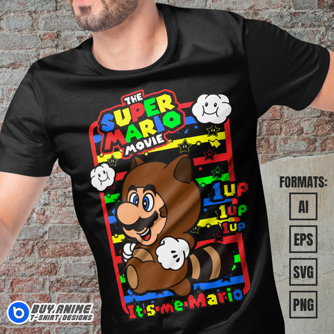 Premium Super Mario Vector T-shirt Design Template #10