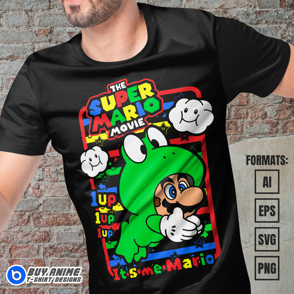 Premium Super Mario Vector T-shirt Design Template #11