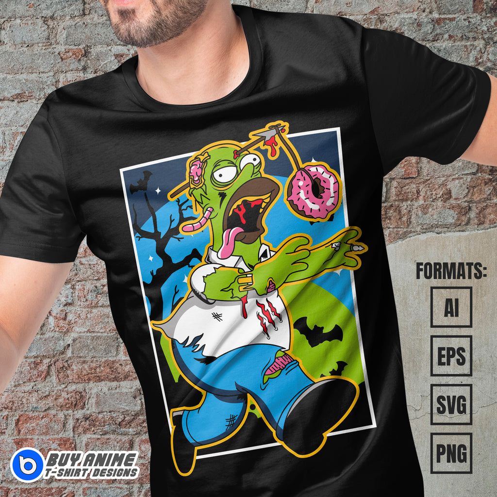 Premium Simpson Halloween Vector T-shirt Design Template