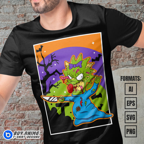 Premium Simpson Halloween Vector T-shirt Design Template #4