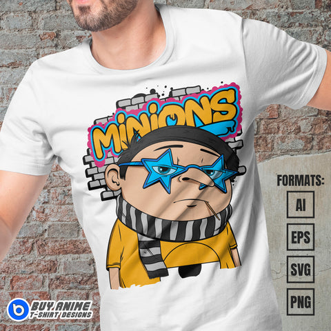 Premium Gru Minions Vector T-shirt Design Template