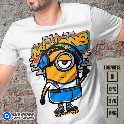 Premium Minions Vector T-shirt Design Template