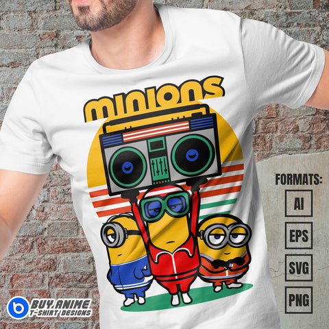 Premium Minions Vector T-shirt Design Template #2