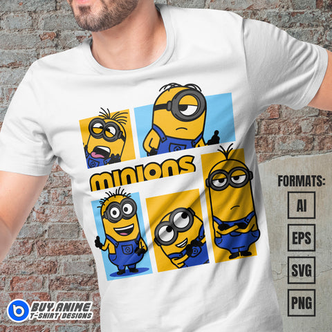 Premium Minions Vector T-shirt Design Template #3