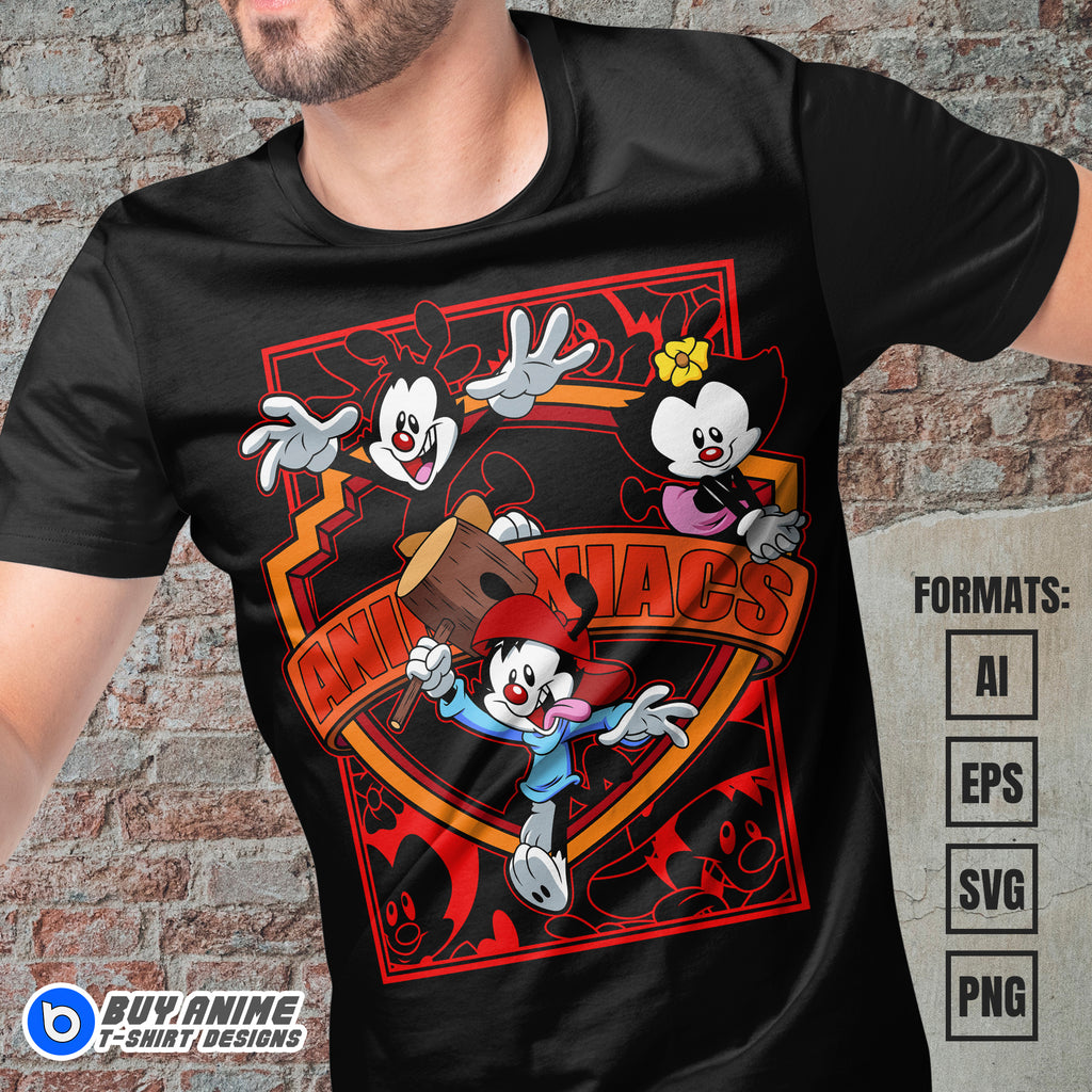 Premium Animaniacs Vector T-shirt Design Template