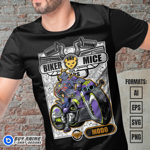 Premium Modo Biker Mice from Mars Vector T-shirt Design Template