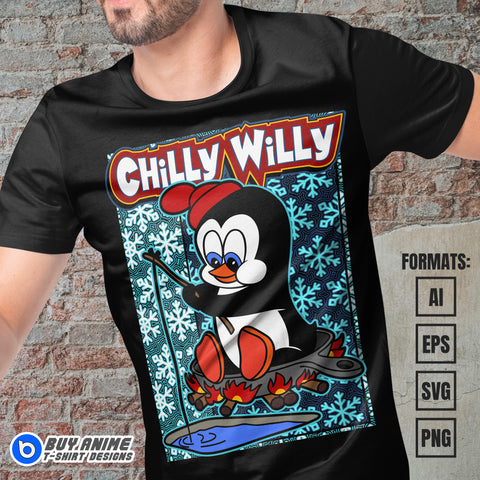 Premium Chilly Willy Vector T-shirt Design Template
