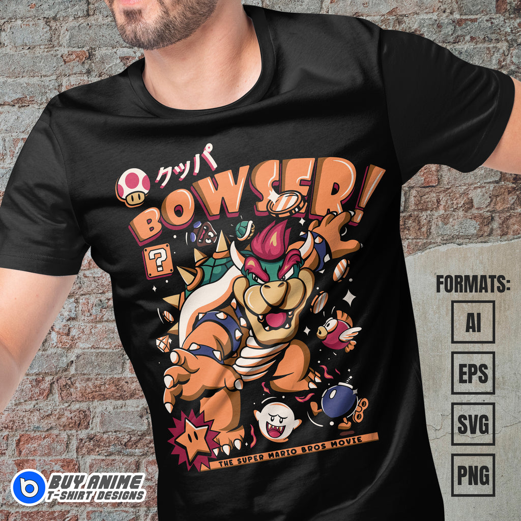 Premium Bowser Vector T-shirt Design Template #3