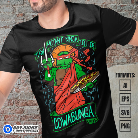 Premium Michelangelo Teenage Mutant Ninja Turtles Vector T-shirt Design Template