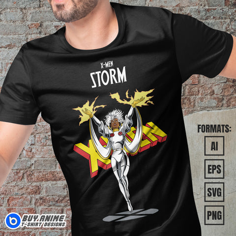 Premium Storm X-Men Vector T-shirt Design Template #2