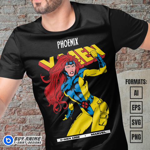 Premium Phoenix X-Men Vector T-shirt Design Template