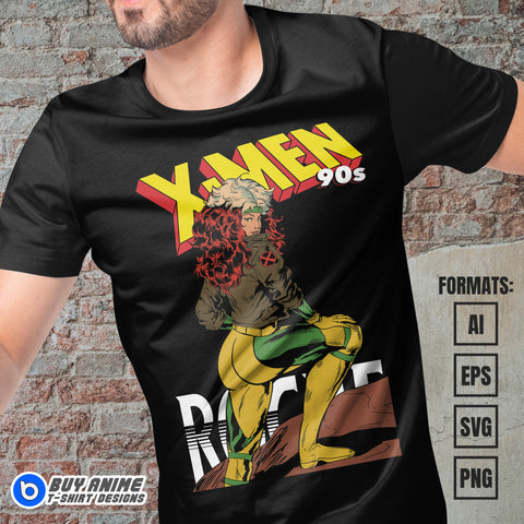Premium Rogue X-Men Vector T-shirt Design Template #2