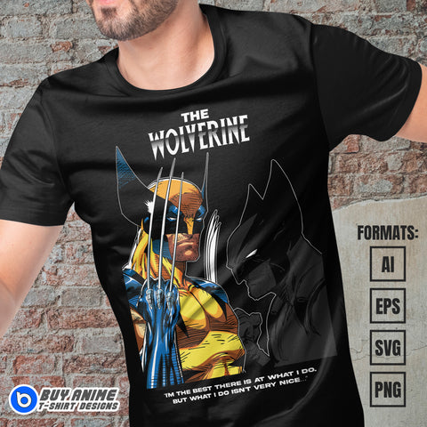 Premium Wolverine Vector T-shirt Design Template #2