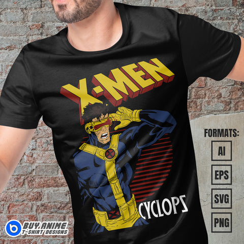 Premium Cyclops X-Men Vector T-shirt Design Template #2
