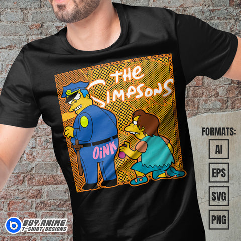Premium Simpsons Vector T-shirt Design Template #3