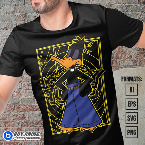 Premium Daffy Duck Vector T-shirt Design Template