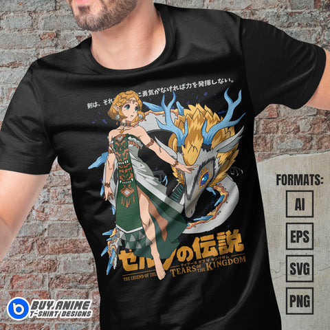 Premium Zelda Tears of the Kingdom Vector T-shirt Design Template #3