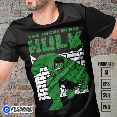 Premium Hulk Vector T-shirt Design Template #2