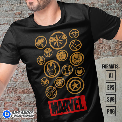 Premium Avengers Vector T-shirt Design Template