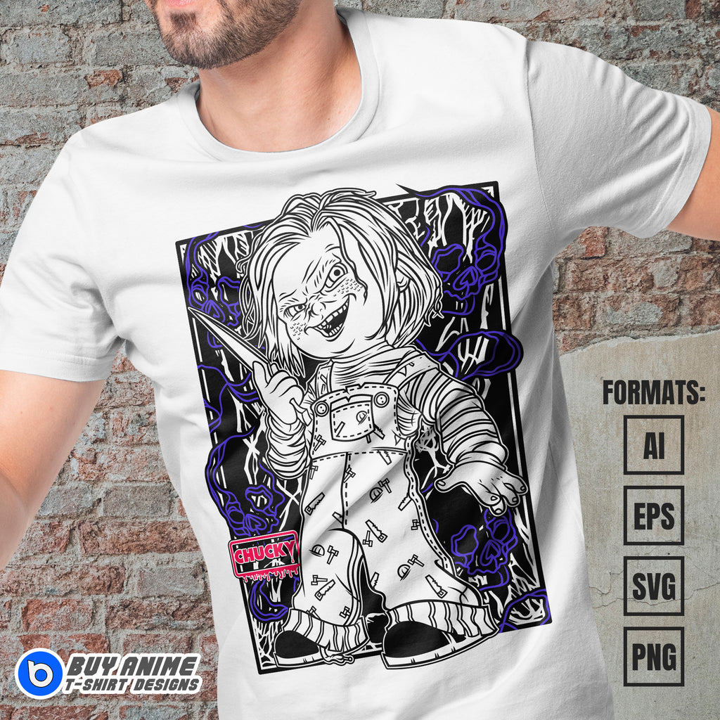 Premium Chucky Vector T-shirt Design Template #2