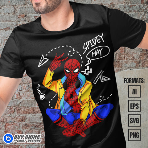 Premium Spider-Man Vector T-shirt Design Template #2