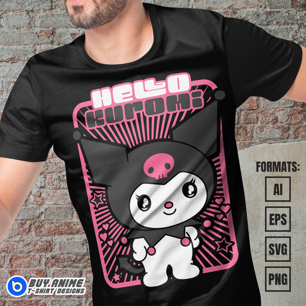 Premium Kuromi Vector T-shirt Design Template