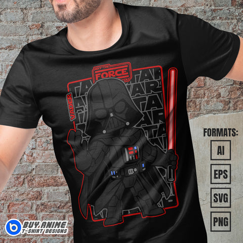 Premium Darth Vader Star Wars Vector T-shirt Design Template